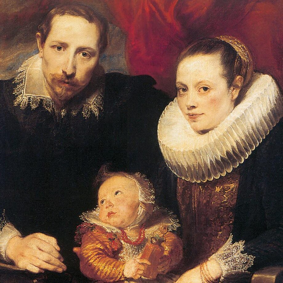 Wildens Family Portrait Framed Canvas Replica Painting: Small