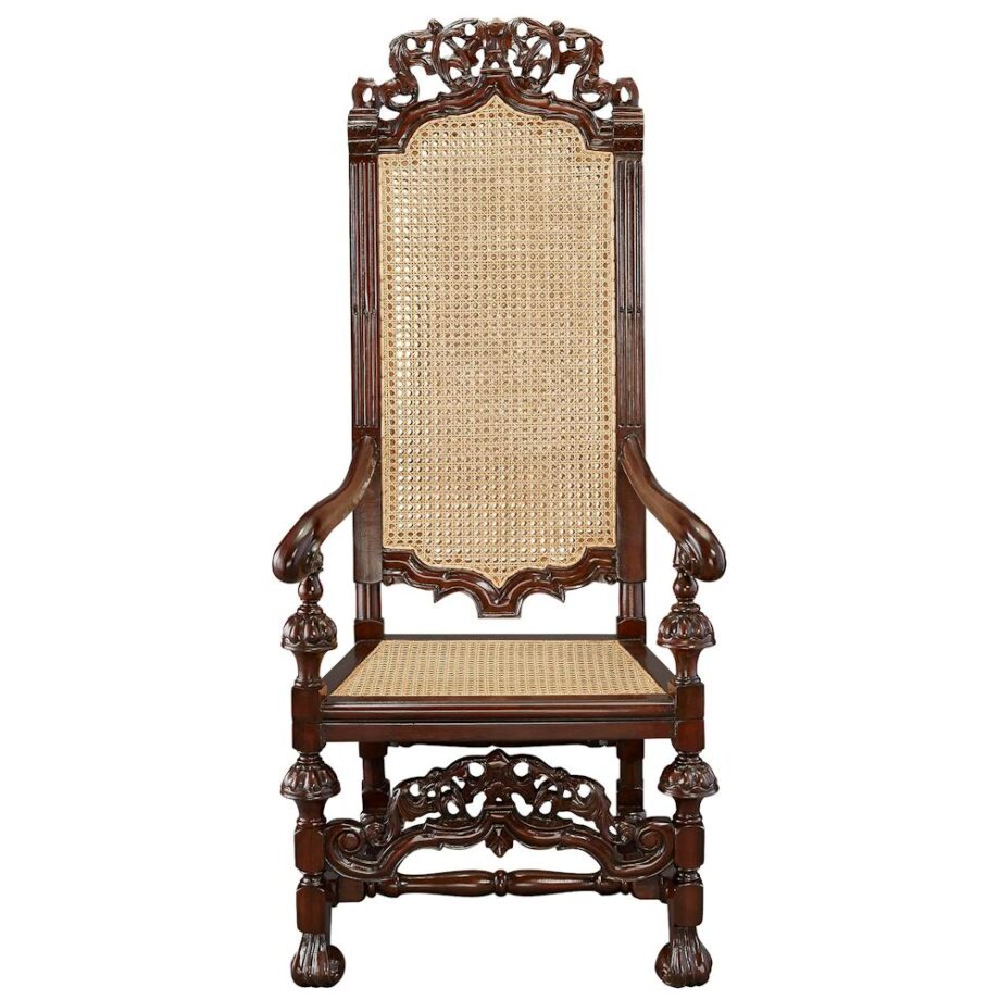 William and Mary Mahogany Armchair: Each