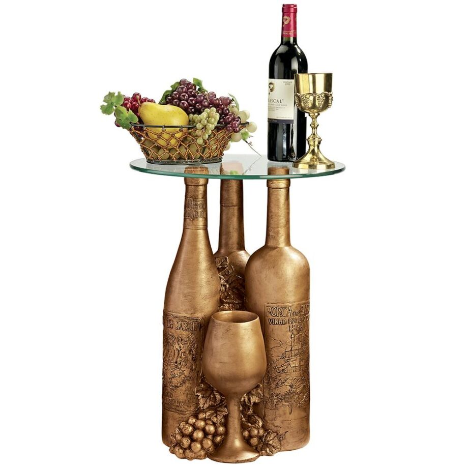 Wine and Dine Sculptural Glass-Topped Table