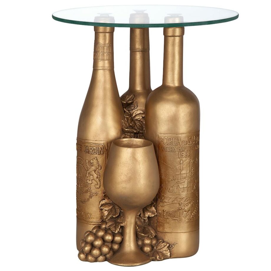 Wine and Dine Sculptural Glass-Topped Table