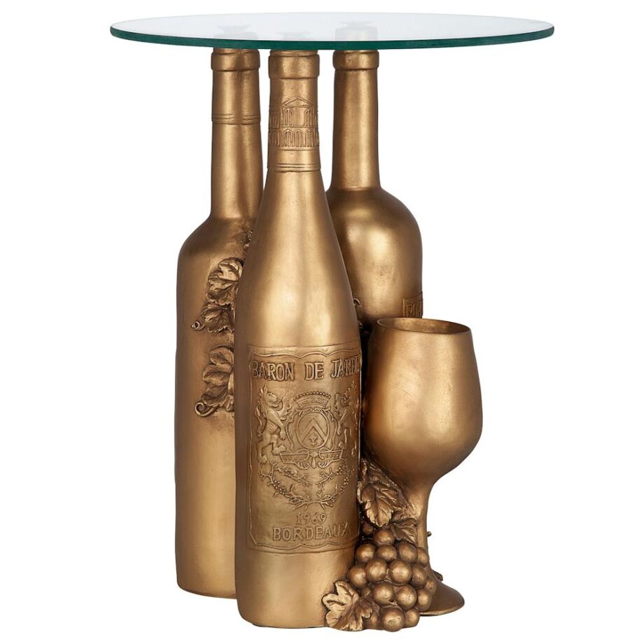 Wine and Dine Sculptural Glass-Topped Table