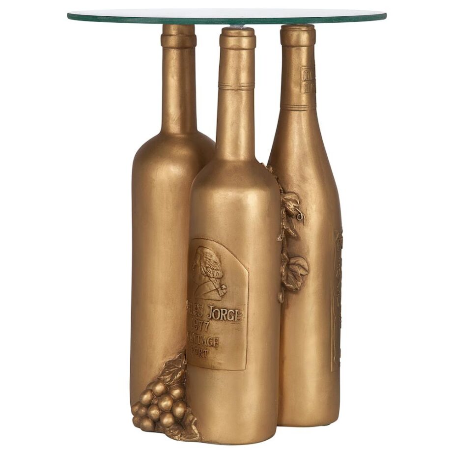 Wine and Dine Sculptural Glass-Topped Table