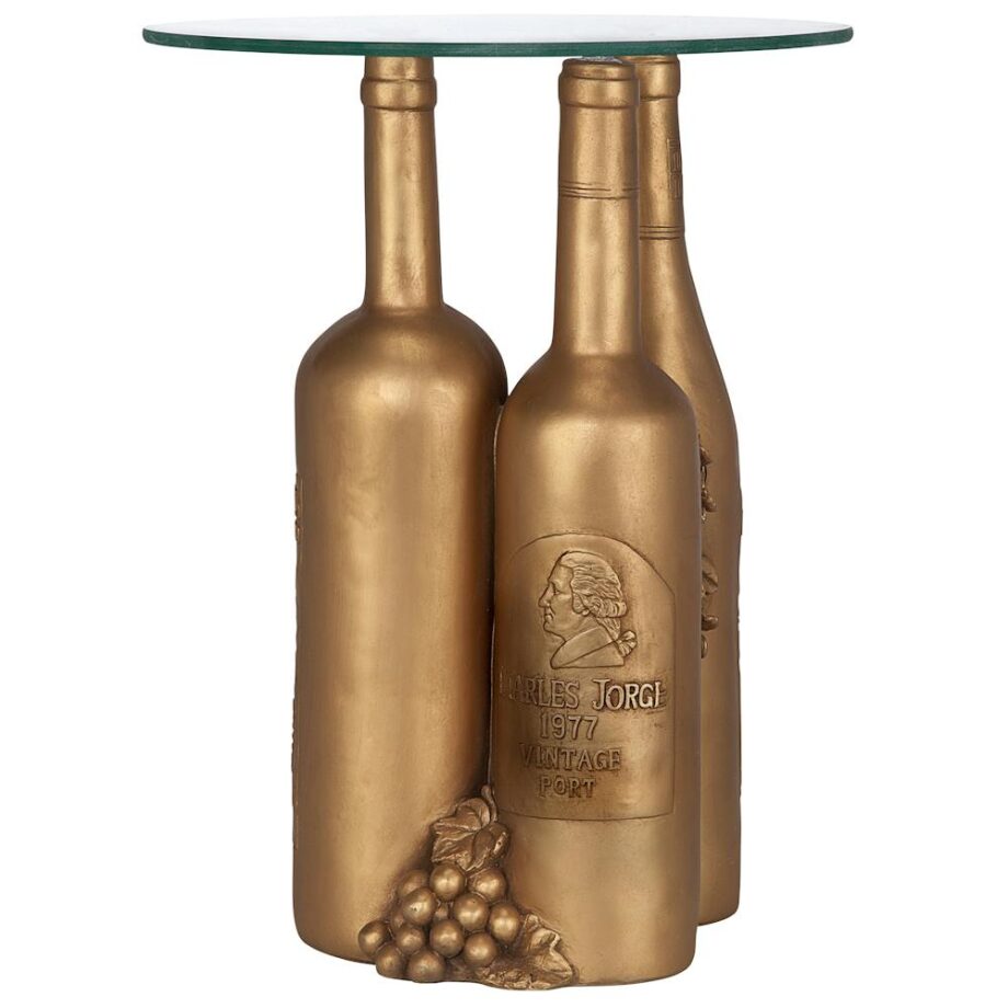 Wine and Dine Sculptural Glass-Topped Table