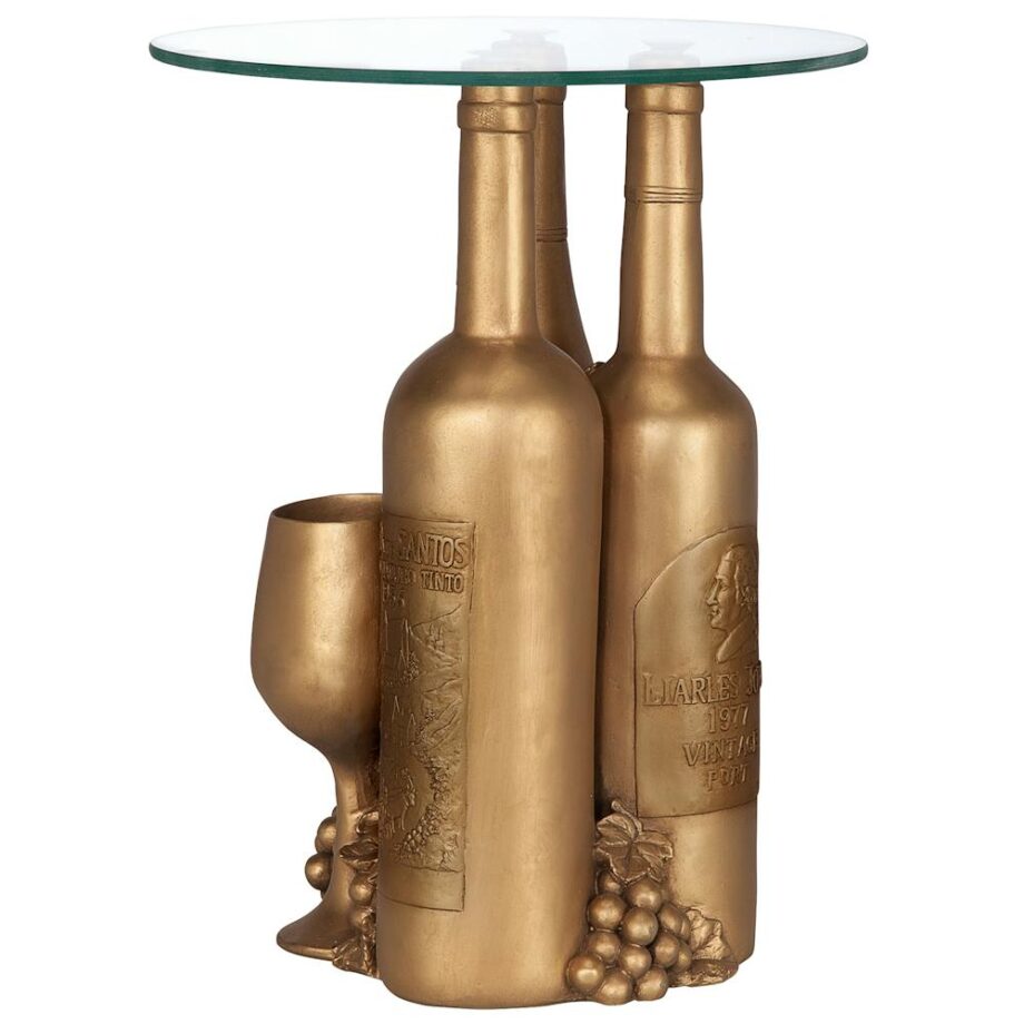 Wine and Dine Sculptural Glass-Topped Table