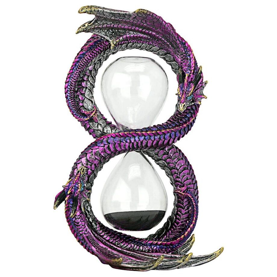 Witness to Time Gothic Dragon Sand Timer Hourglass Statue