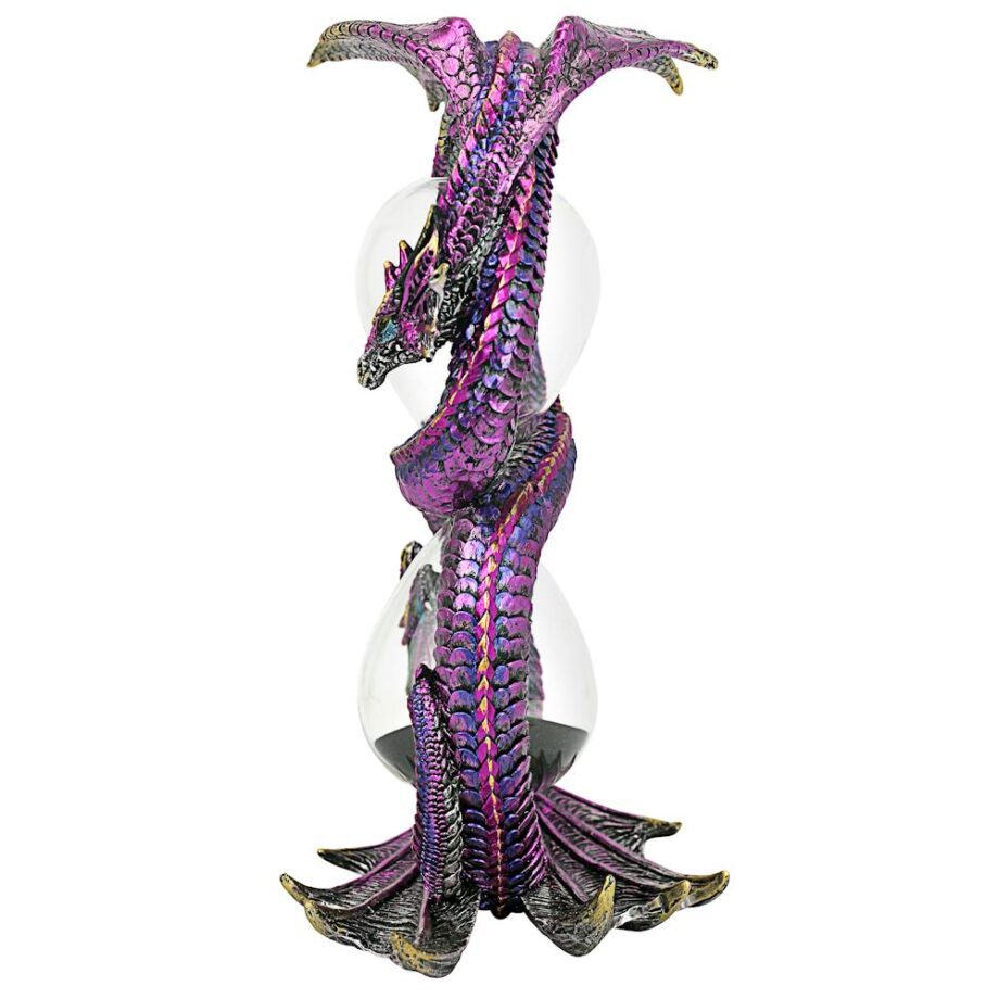 Witness to Time Gothic Dragon Sand Timer Hourglass Statue