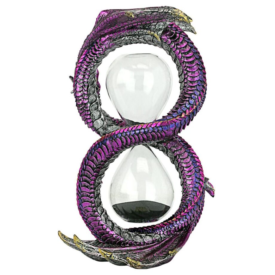 Witness to Time Gothic Dragon Sand Timer Hourglass Statue