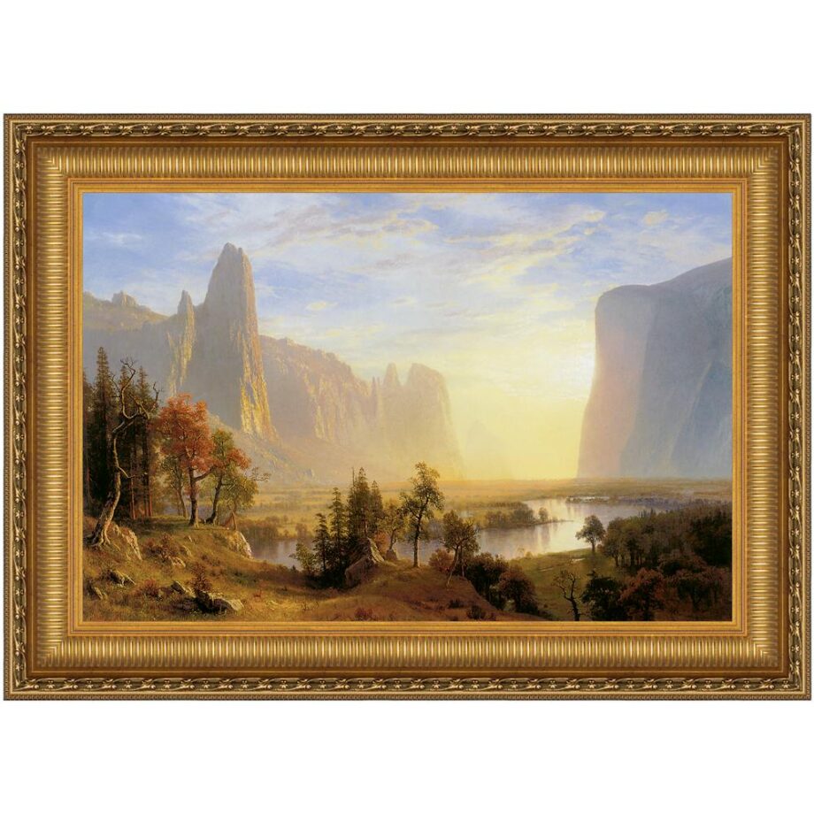 Yosemite Valley 1868 Framed Canvas Replica Painting: Small DA3561