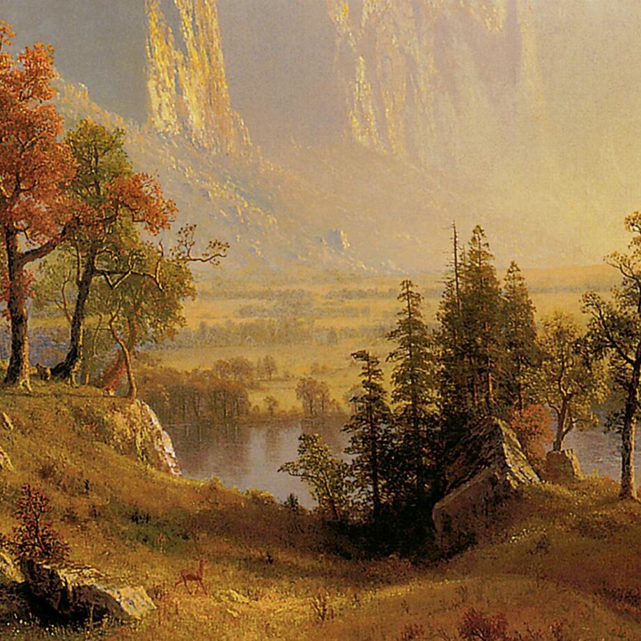 Yosemite Valley 1868 Framed Canvas Replica Painting: Small