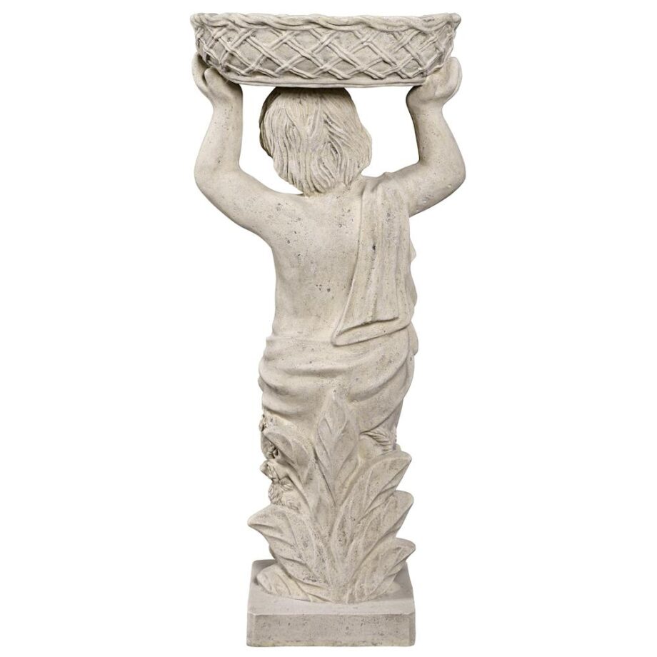 Young Bacchus with Basket Planter Garden Statue: Bacchus Left