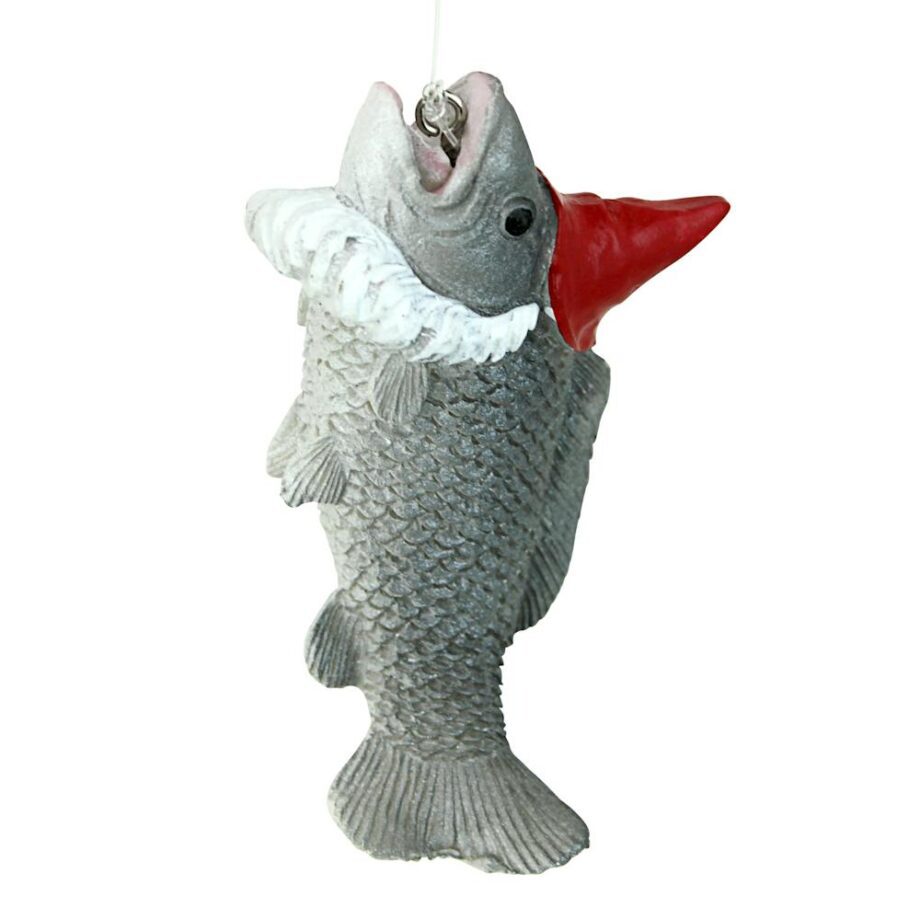 Ziggy the Fishing Gnome Garden Sitter Statue